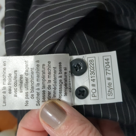 🆕 NORTH END Ladies Blouse Black strip Button front SZ L long sleeve Shirt Top - Picture 8 of 10